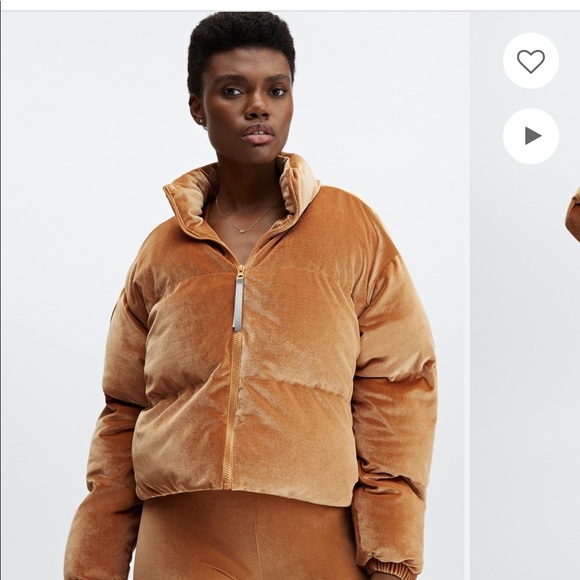 Fabletics | Jackets u0026 Coats | Fabletics Wander Velour Cropped Puffer Jacket  Honey | Poshmark